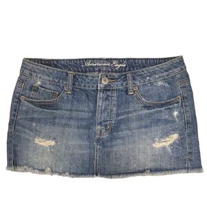 American Eagle Distressed Denim Skirt